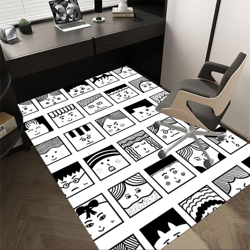 

1PC Facial Expressions Extra Large Non Slip Floor carpet, Office, family, bedroom Large Area Rug Indoor Rugs, Vibrant Colors 60cm by 90cm