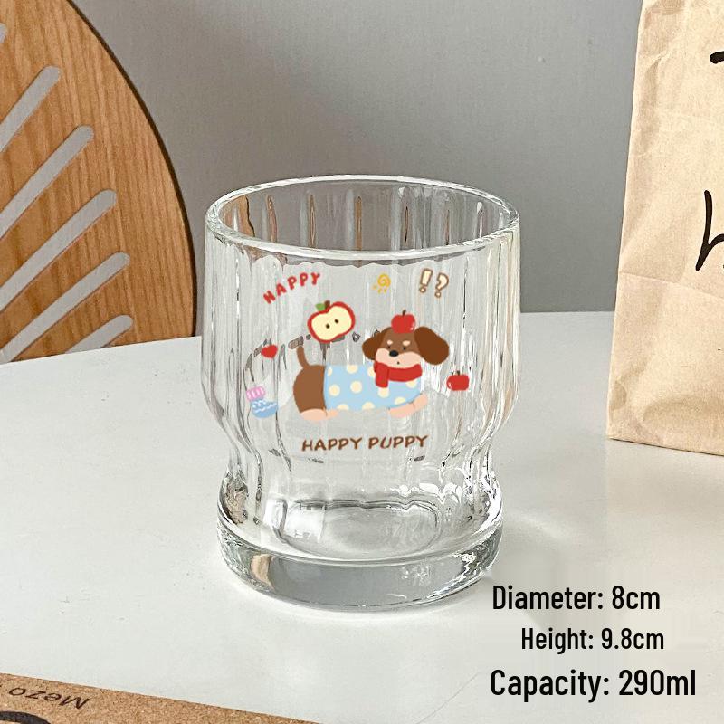 Stylish High-Capacity Glass Cup for Women - Cute Summer Design for Water, Coffee, or Milk