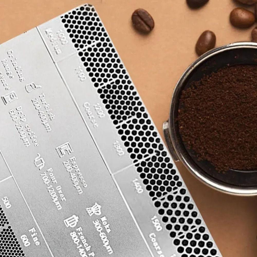 Size 200-1600um Ground Coffee Grind Reference Card  Brewing Related Conversions