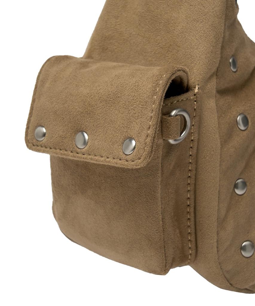 Mlb Vintage Street Studded Hobo Bag Bos (Mg.Beige)