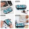 Pencil Case Casual 300D Polyester Zip Around Closure with Mesh Pocket Removable Divider and Pen Slots for College and School Use