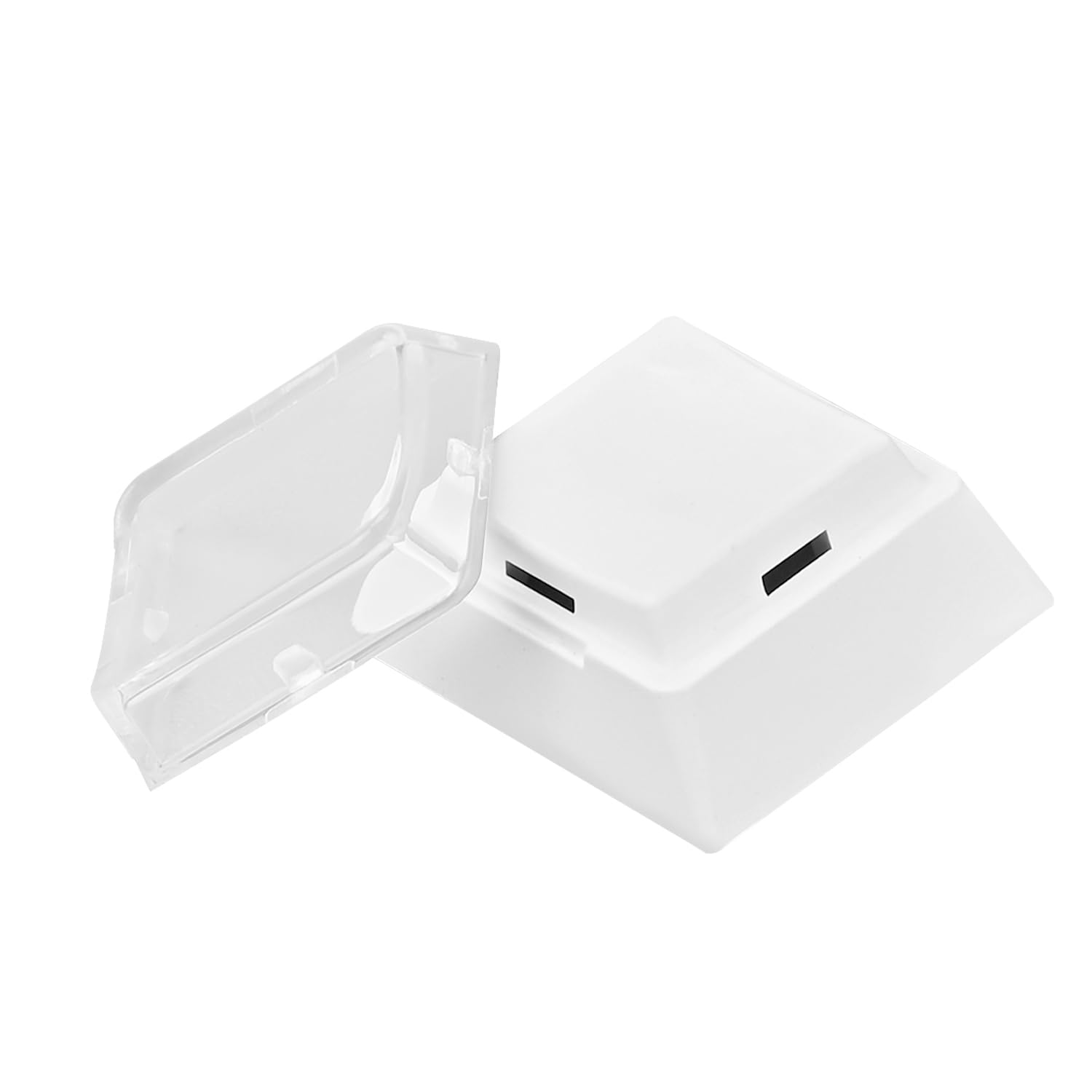 

BTXETUEL Instant Custom Dual-Layer Keycaps with Clear Cover Caps for DIY Removable Stickers and Paper Strips Compatible with Cherry MX Switches