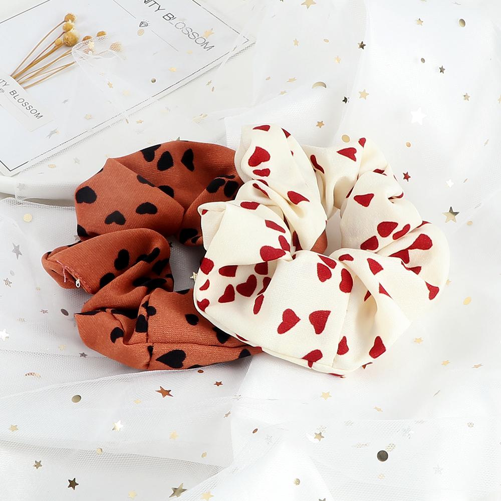 3PCS/Set Fashion Women Girls Hair Bands Elastic Large Heart Decoration Headband Hair Accessories Ponytail Holder Gifts