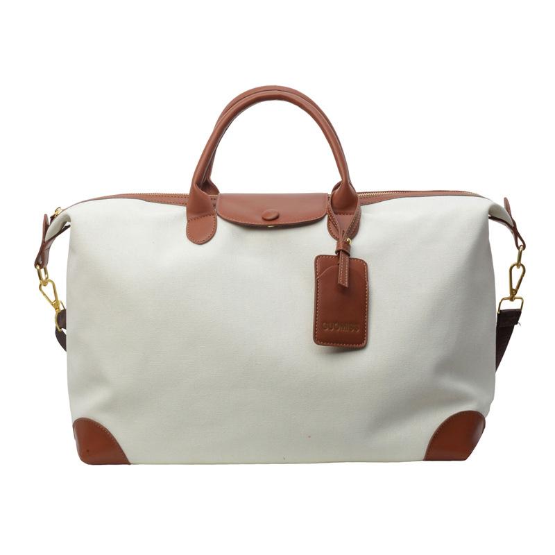 Fashion contrast color short trip color contrast design handbag home moving clothes storage bag