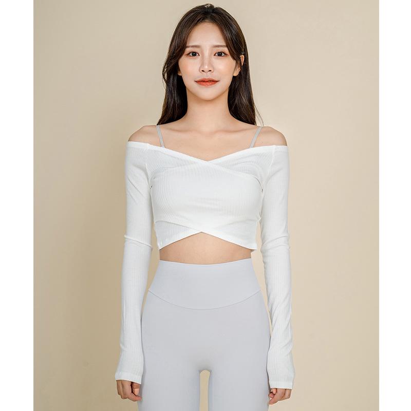 2022 Herbst/Winter Damen Langarm Fitness Yoga Tops - Koreanischer Stil, trendige T-Shirts