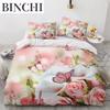 Luxury 3D Bedding Set Europe Double Duvet Cover Comfortable Blanket Quilt Nordic Bed Linen