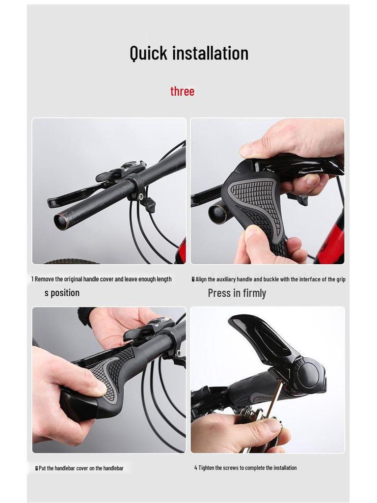 Non-Slip Silicone Rubber Handlebar Grips for Mountain Bikes
