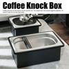 Coffee Knock Box Rubber Coffee Box with Removable Stainless Steel Ground Container For Cafe Bar Kitchen Bedroom Restaurant