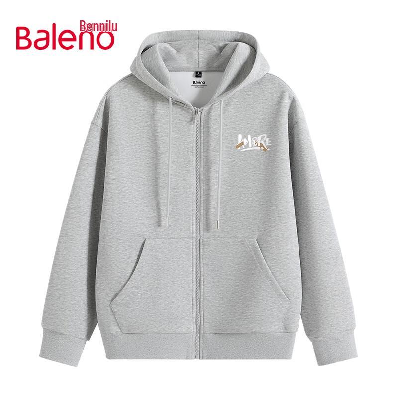 Baleno Men's Hooded Zip-Up Graffiti Sweatshirt