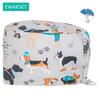 Women's Long Hair Medical Scrub Cap Dental Anesthesia Skeleton OBGYN Print Surgical Hat Adjustable Euro Style for Nurse Doctor