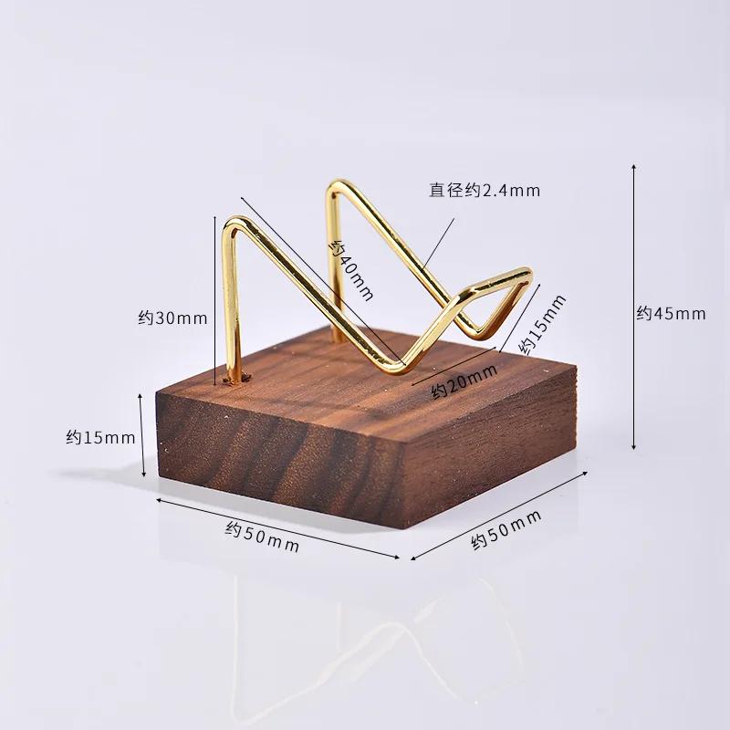 Paper Holders Gold Geometric Napkin Holder with Wooden Base - Modern Tabletop Tissue Rack for Kitchen & Dining Table