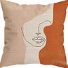 New Morandi Simple Abstract Style Pillow Linen Print Pillow Case Decorative Home Pillow Case