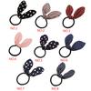 Lovely Schoolgirl Ear Hair Ties Hair Band Rope Cloth Fabric Loop Stripe Dot Grid Ponytail Holder