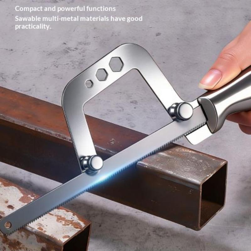 Mini Demir Testere Çerçevesi Paslanmaz Çelik El Testeresi Hızlı Değiştirilebilir Bıçak Ahşap Metal Kendin Yap Çalışmaları İçin Çok Fonksiyonlu Kesme Aleti