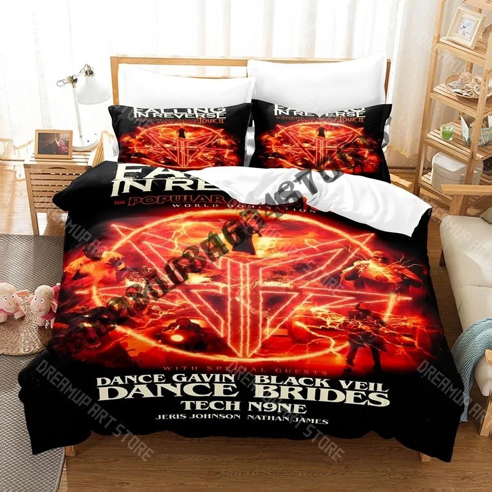 3D Print Falling in Reverse Bedding Set Single Twin Full Queen King Size Bed Set Adult Kid Bedroom Duvetcover Sets Anime Bed