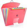 13 Pocket Accordion File Organizer with Elastic Closure, Expanding File Folder for Letter Size A4 Papers, Ideal for Home, Office Supplies, College