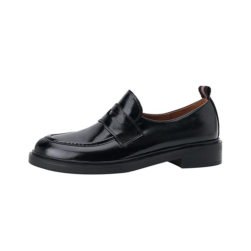 Fashion Retro Women's Shoes Spring 2025 Genuine Leather Woman Shoes Oxfords Loafers Round Toe Bullock Platform Shoes Zapatos De Mujer