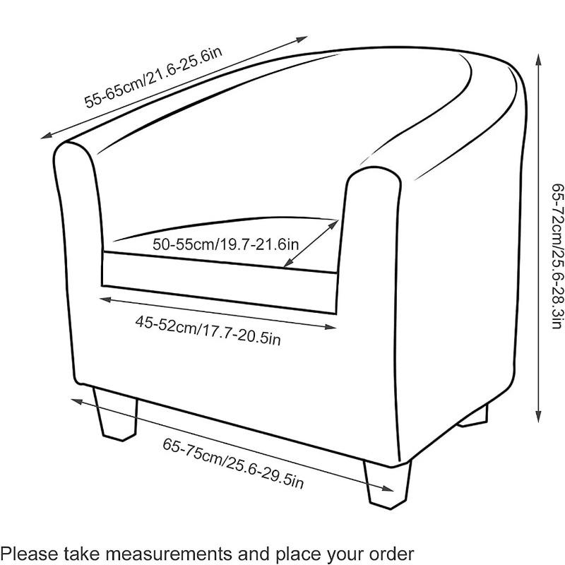 Spandex Tub Chair Cover Flower Print Club Armchair Slipcover Elastic Washable Seat Case Protector for Living Room Home Decor