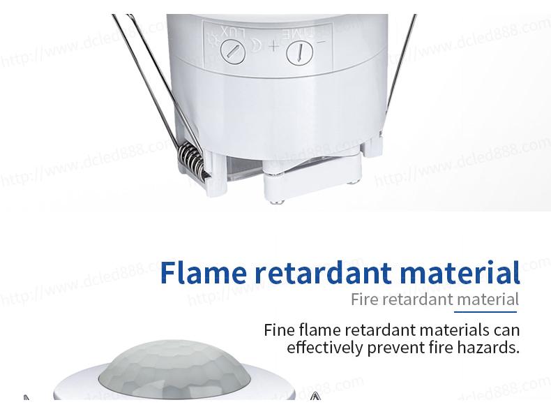 360° Recessed Infrared Ceiling Motion Sensor PIR