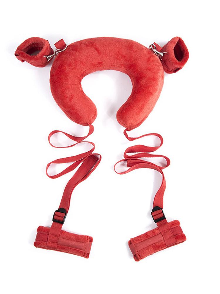 Cuscino Sesso Manette Gambe Aperte Set Giocattoli Sesso SM Polsino Restrittivo per Mani Polsini Gambe Divaricate Polsini Caviglie Attrezzatura Bondage Coppia Giochi per Adulti Giocattolo