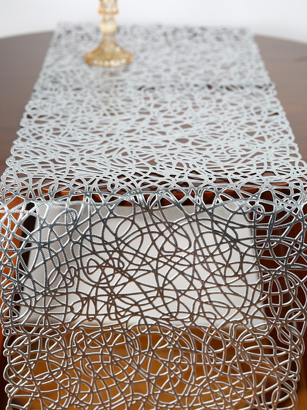 

1pc, Durable and Reusable Table Runner for Weddings, Events, and Home Decor-Perfect for Floral and Candle Arrangements wedding 35*150cm серебряный