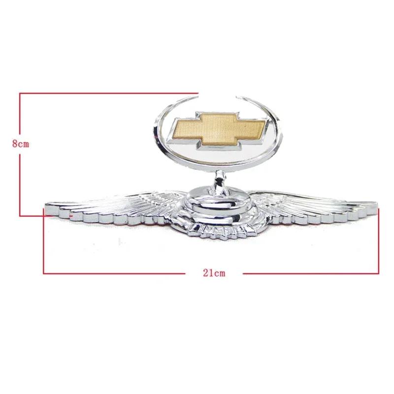 HLU1  Metal for Chevrolet AVEO CAPTIVA CRUZE TRAX IMPALA LACETTI MALIBU Sail SPARK Car Front Bonnet Hood Emblem Sticker Badge