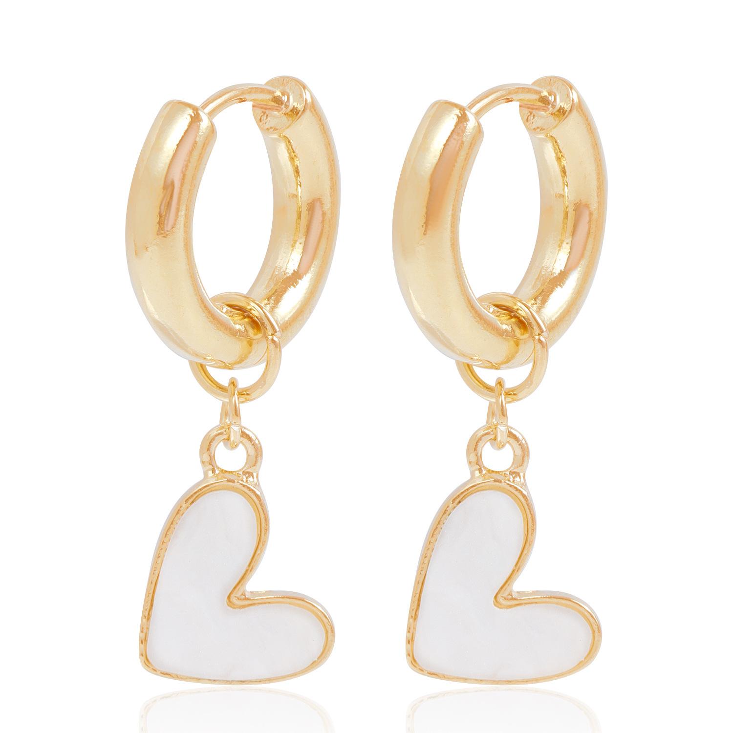 

European and American temperament dual-purpose earrings versatile removable love fritillary pendant earrings ear jewelry золотой