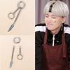 Unisex Leaf Shape Pendant Chain Min Yoon Gi Ear Stud Earrings Jewelry Fashion Chic Decoration