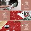 Christmas Area Rug, Red Green Snowflake Tree Rugs Washable Throw Runner Rugs Carpet for for Living Room Kitchen Dining Room