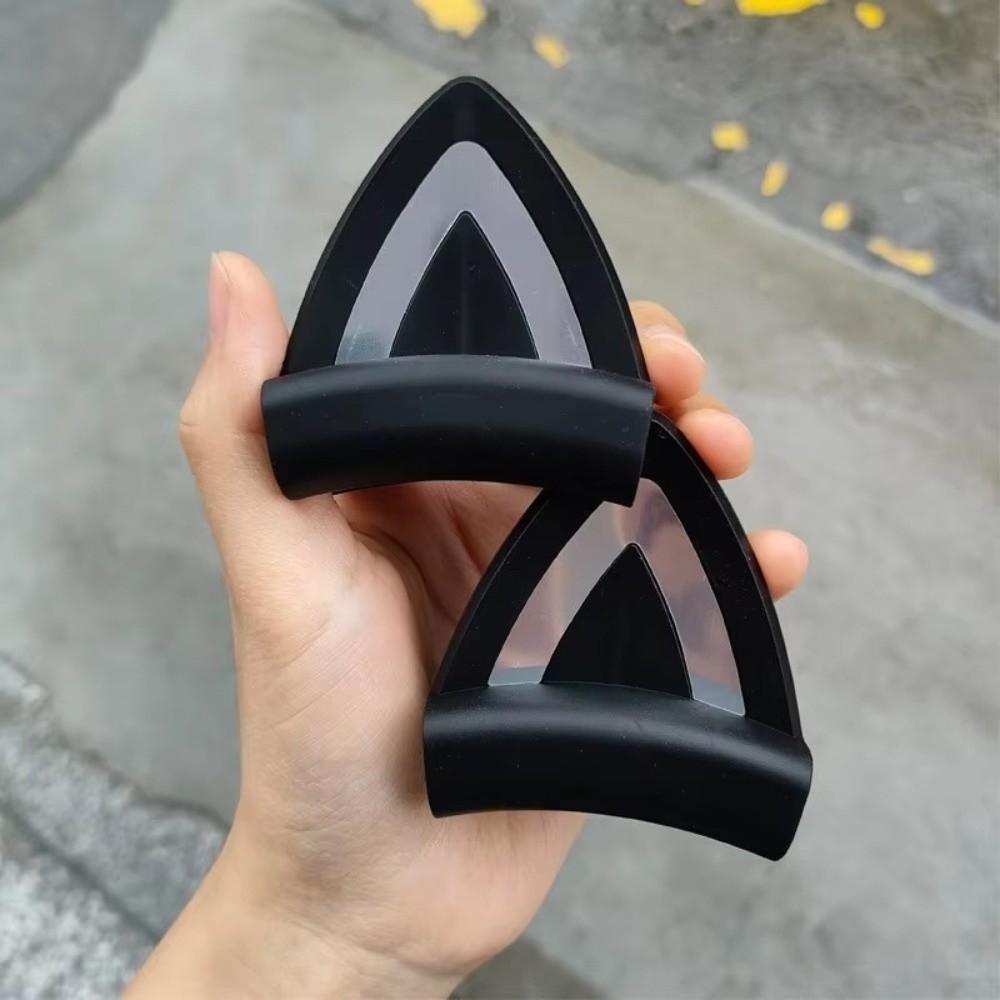 2Pcs Silicone Headphones Decorated Cat Ears Stereo Headset Decoration  Helmet Attachment чёрный