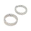 Crystal Chain Pendant Charm Wide Winding Bangles Pearl Bracelets Multilayer