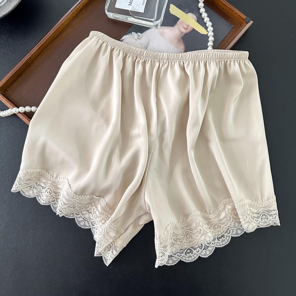 

Атласные шорты-юбка для безопасности из искусственного шелка - Свободные трехточечные домашние леггинсы XL шампанского