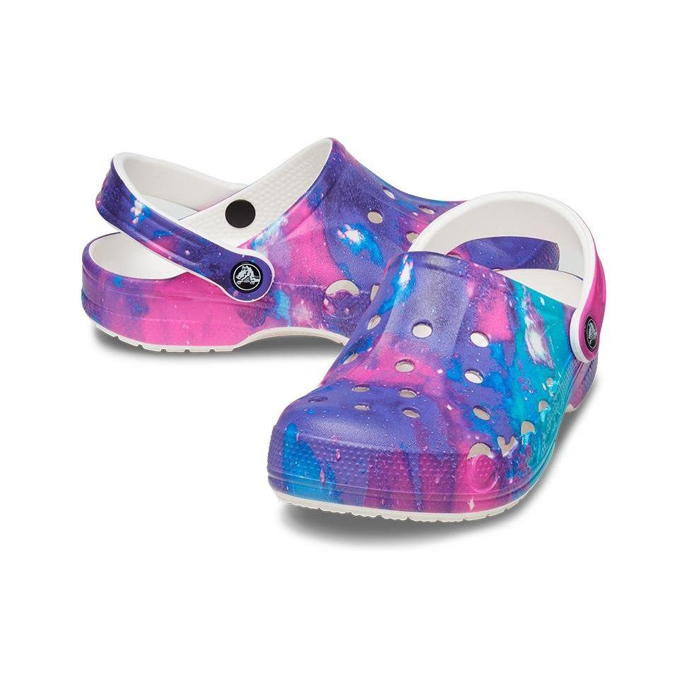 Crocs Classic Clog EVA Casual Clogs Beach Sandals Unisex Footwear White Multicolor 206230-94S
