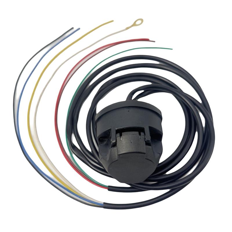 For European Compatible 12V Trailer Wire 2 Meter 7 Core Towing Coiled Wiring For Commercial Vehicle Camper Car Accessories