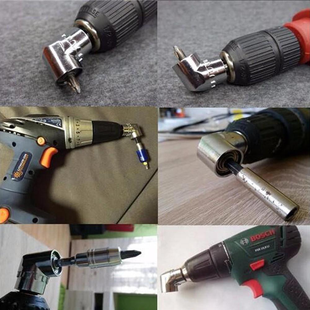 105 Degree Angle Extension Right Angle Quick Change Driver Drilling Extension Shank Screwdriver Magnetic 1/4 Inch Hex Drill Bit