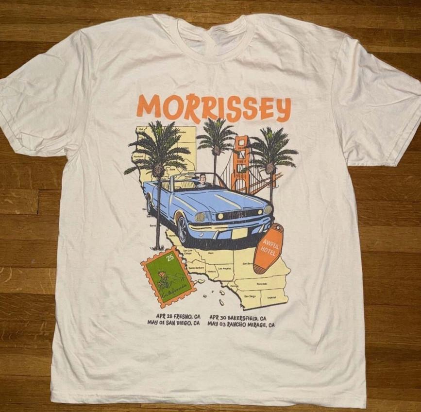 New Morrissey Official Tour 2025 California short sleeve shirt Unisex T-Shirt XXXL