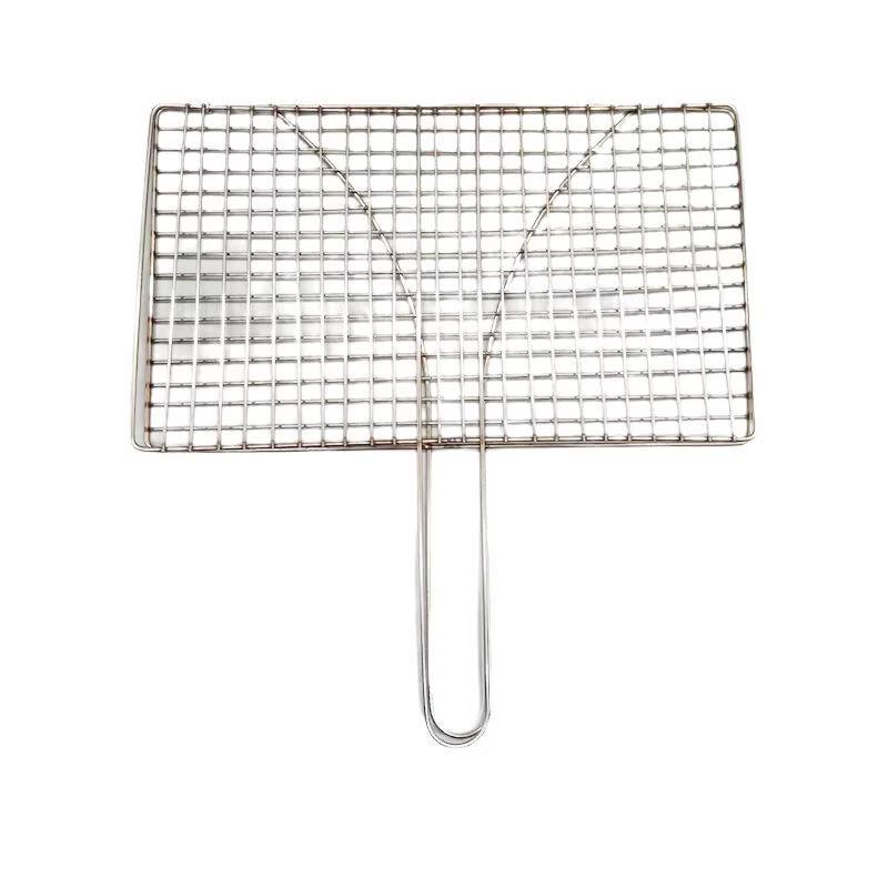 SMVP Double-Layer Stainless Steel BBQ Fish Grill Basket
