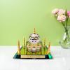 Piesă de decor Cristal Taj Mahal cu Nuanță Aurie Multicoloră Decor Casă Cadou Cadou Birou Corporativ Piesă de Decor Bord Mașină Colecționabil