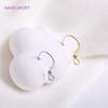 Trendy High Quality Brass Metal Ear Wire with Loop And Bead 14K Gold Plated French Earring Hooks DIY Jewelry Making Accessories