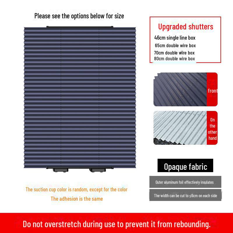 Retractable Suction Cup Car Sunshade & Home Window Roller Blinds