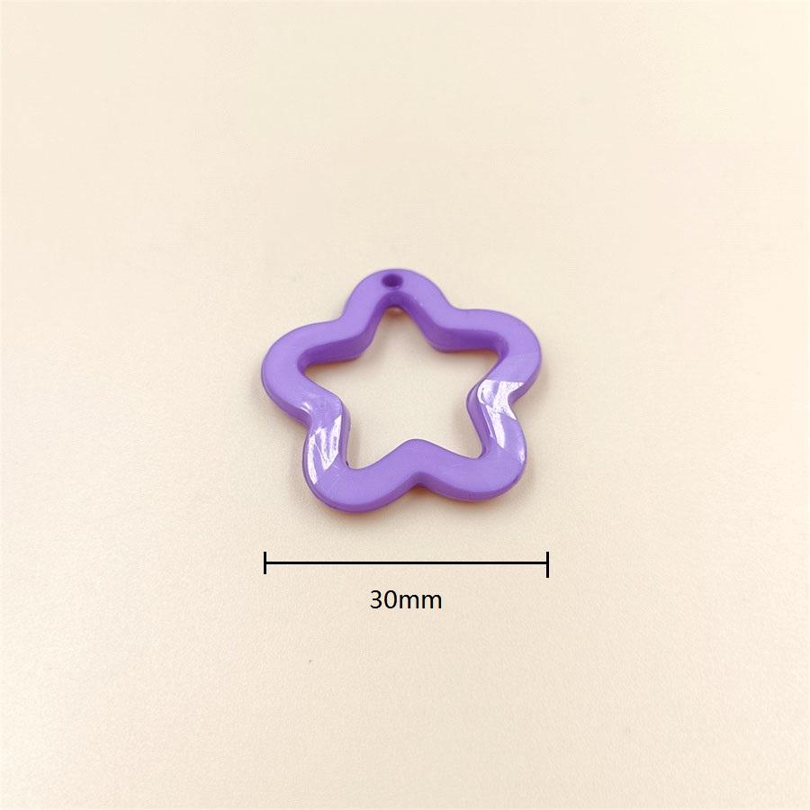 about350pcs DIY Jewelry Material Pendants Candy Color Pentagram Pendant Acrylic for Necklace Earrings Making 30mm Fashion