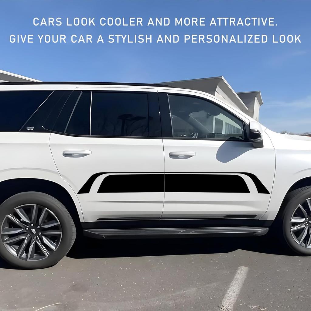 Car Hood Decal Sticker, Racing Stripe Graphic Stickers For Auto Body Skirt Roof Hood Bumper, Automotive Exterior Decoration Vinyl Decal For Car SUV