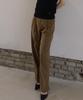PREMIERE AMOUR Rich Blend Two-Tuck Wide Slacks - Camel