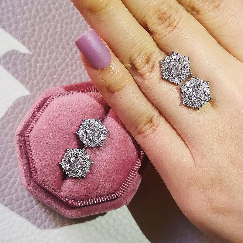 Cercei Daixi Eleganți Pătrați cu Diamante pentru Femei – Stilati și Super Strălucitori