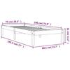VidaXL Cadre de lit cire marron 75x190 cm bois de pin massif 844833