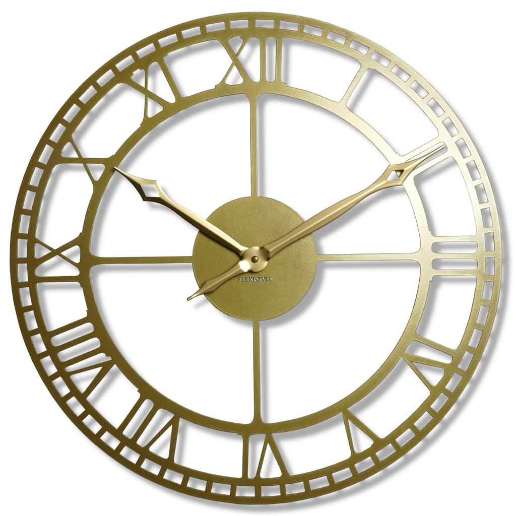 Gold metal retro wall clock 50cm