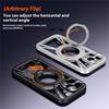 For Samsung Galaxy S25 Case Magnetic Kickstand Hollow Heat Dissipation Silicone+PC+Metal Bumper Phone Cover