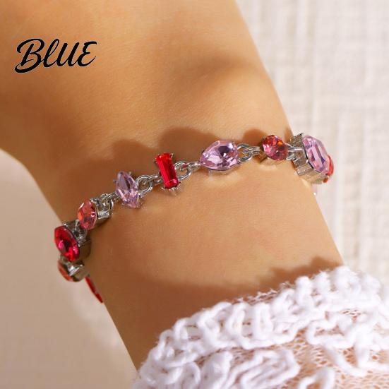 Delicate Chain Bracelet Women Irregular Cubic Zirconia Inlaid Adjustable Length