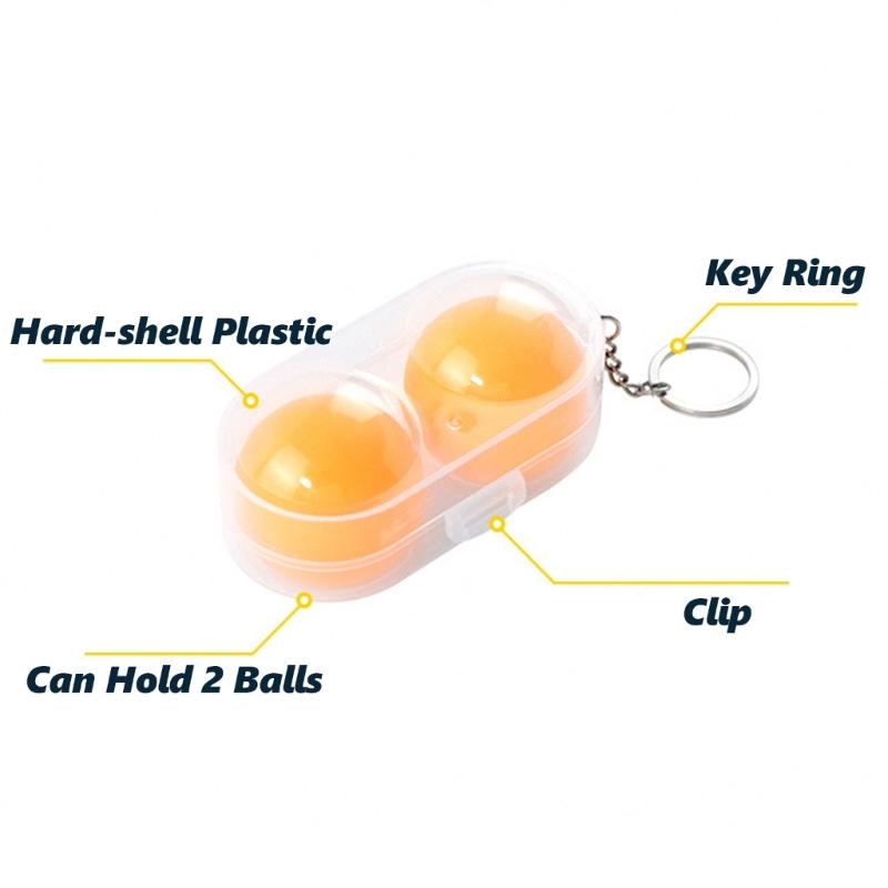Tischtennisball Schutzhülle Hartplastik Bruchsicher Transparent Abdeckung Kompakt Tragbar Haken