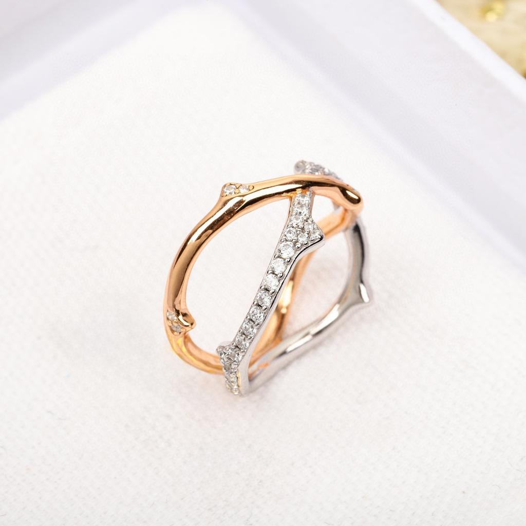 New Hot Brand Vintage Women's Rings Luxury Jewelry For Women Designer Bridal Set Fashion Pure 925 Silver Lady Party Rings